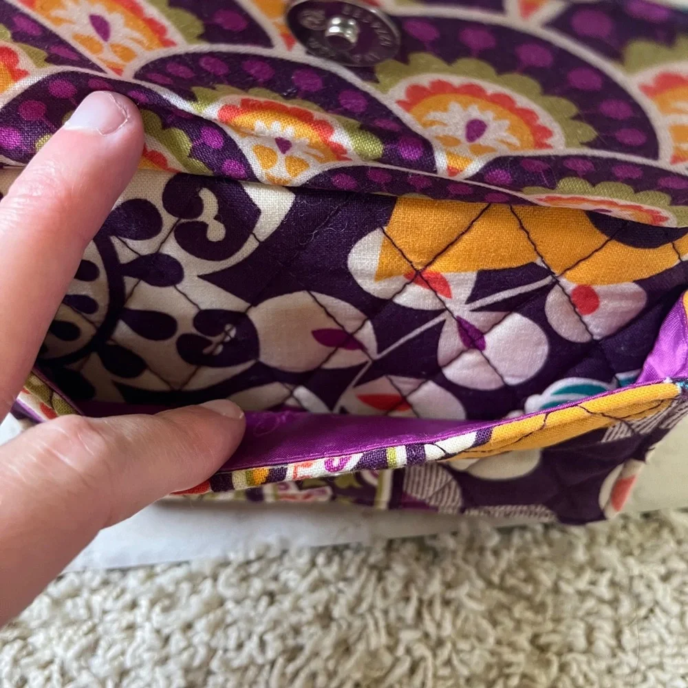 Vera Bradley crossbody wallet purple removable straps